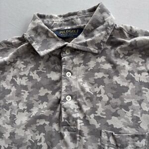 Polo Golf Ralph Lauren Camo Polo Shirt Large Pima‎ Cotton Peru Pocket